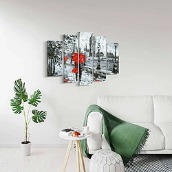 EPIKASA Impression sur Toile Londres, Rouge, Polyester, 100x3x60 cm