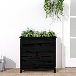 vidaXL Jardinière noir 82,5x40x78 cm bois massif de pin