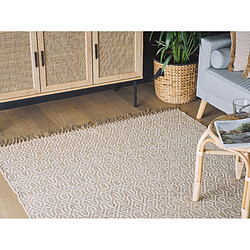 Avis Beliani Tapis beige à motif géométrique 140 x 200 cm POZANTI