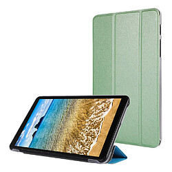 Etui en PU Texture de soie avec support tri-pliure vert pour votre Samsung Galaxy Tab A7 Lite 8.7 pouces