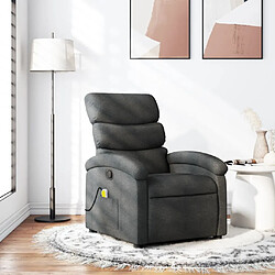 vidaXL Fauteuil de massage inclinable Gris foncé Tissu