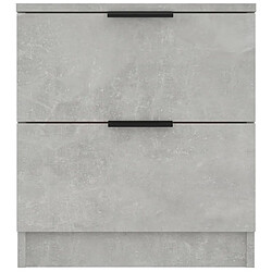 Acheter Maison Chic Lot de 2 Tables de chevet - Tables de Nuit Gris béton Bois d'ingénierie