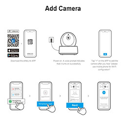 Universal Caméra de sécurité WiFi Commande d'application sans fil Compatible avec Baby Monitor 360 ° | Télécommande intelligente pas cher