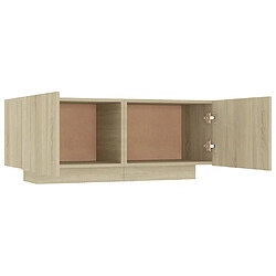 Acheter Maison Chic Meuble TV scandinave - Banc TV pour salon Chêne sonoma 100x35x40 cm Aggloméré -MN39261