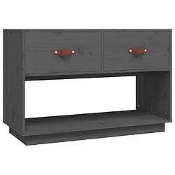 Maison Chic Meuble TV scandinave - Banc TV pour salon Gris 90x40x60 cm Bois de pin massif -MN44912