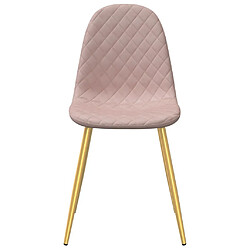 Acheter Maison Chic Lot de 6 Chaises à manger | Chaise de salle à manger cuisine rose velours -GKD60701