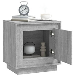 Maison Chic Table de chevet,Table de nuit,Table d'appoint pour salon sonoma gris 44x35x45 cm bois d'ingénierie -MN46796 pas cher