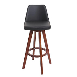 Acheter Mendler Lot de 2 tabourets de bar HWC-C43, chaise de bar tabouret de comptoir, bois similicuir pivotant ~ noir