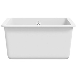 Acheter vidaXL Évier de cuisine Granit Seul lavabo Blanc