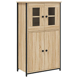 vidaXL Buffet haut chêne sonoma 62x32x106,5 cm bois d'ingénierie