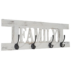 Acheter Mendler 2x garde-robe murale Home+Family, set de planche vestiaire, style shabby, vintage, 55x20cm ~ blanc