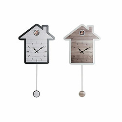 Horloge Murale DKD Home Decor Blanc Maison Bois MDF (32 x 4.5 x 56 cm) (2 pcs)