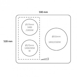 Acheter TABLE INDUCTION 3 ZONES MODULABLES FLEX MÉZIÈRES