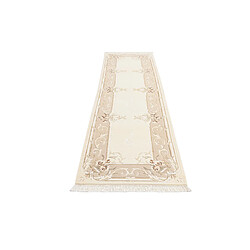 Avis Vidal Tapis de couloir en laine 302x84 beige Darya