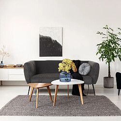 Canapé lounge / Sofa HAYRIVER Tissu gris hjh LIVING pas cher