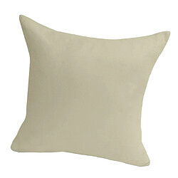 Housse De Coussin En Velours Doux Housse De Coussin De Couleur Unie Blanc Crème-45x45cm