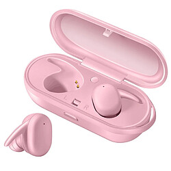 Wewoo Écouteur Bluetooth DT-7 IPX Étanche 5.0 sans fil avec boîtier de chargement magnétique 300 mAhappel de soutien rose