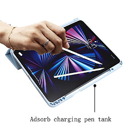 Acheter Universal YH-adapté pour 18/20/21 iPad Pro12.9 Hybrid Slim Case, avec coque arrière transparente, étui à amortissement, bleu clair