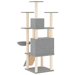 Acheter vidaXL Arbre à chat avec griffoirs en sisal Gris clair 154 cm