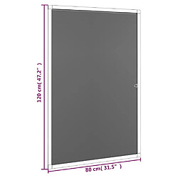 vidaXL Moustiquaire pour fenêtres Blanc 80x120 cm pas cher