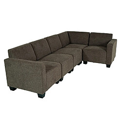 Acheter Mendler Modular Sofa-System Ensemble de canapés Lyon 5, tissu/textile ~ brun