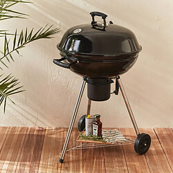 Avis Barbecue charbon de bois ?57cm Georges noir, récupérateur de cendres, grille chromée, fumoir | sweeek