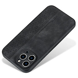 Coque en TPU + PU AZNS anti-rayures pour votre iPhone 12 Pro 6.1 pouces - noir