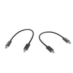 2 Pièces USB C Type C Vers Micro USB Câble Adaptateur De Transfert De Données De Charge 0.25m