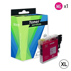 TONER SERVICES Compatible Brother LC1100 Cartouche Magenta LC1100M (Saturne)