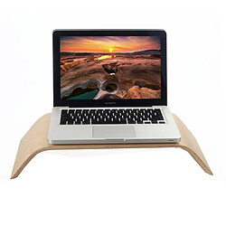 Wewoo Support Holder blanc pour Apple Macbook, ASUS, Lenovo Artistique Bois Grain Bouleau Bureau Berceau