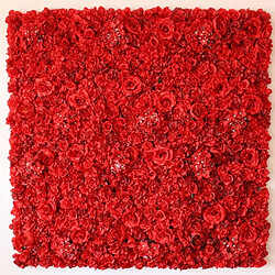 Wewoo Décoration Jardin rose Rouge Fleur Pivoine Hortensia Cryptage Artificiel DIY Mariage Mur Photo Fond, Taille: 50 cm x 50 cm