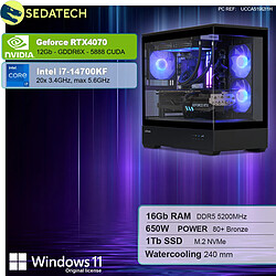 Sedatech PC Gamer V360 • Intel i7-14700KF • RTX4070 • 16Go DDR5 • 1To SSD M.2 • Windows 11