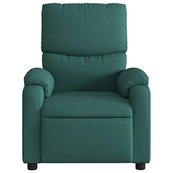 Acheter Maison Chic Fauteuil de massage inclinable,Fauteuil luxe de relaxation Vert foncé Tissu -MN71564