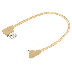 Avis Wewoo Câble or pour Samsung / Huawei / Xiaomi / Meizu / LG / HTC et autres smartphones de charge double coude en nylon Weave Style de 25 cm USB,