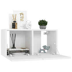 Avis vidaXL Ensemble de meubles TV 5 pcs Blanc Bois d'ingénierie