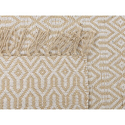 Beliani Tapis beige à motif géométrique 140 x 200 cm POZANTI pas cher