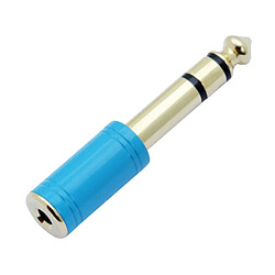 Acheter Adaptateur audio stéréo femelle 6,35 mm 1/4 pouce mâle à 3,5 mm 1/8 pouce bleu