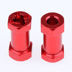 Adaptateur d'extension pour moyeu hexagonal 12mm 15-25mm pour RC Crawler Red -25mm