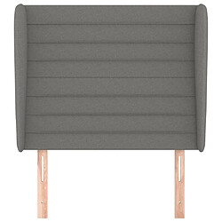 Avis Maison Chic Tête de lit scandinave avec oreilles,meuble de chambre Gris foncé 93x23x118/128 cm Tissu -MN30607