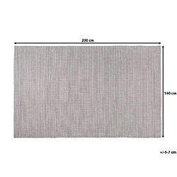 Beliani Tapis gris clair 140 x 200 cm KILIS