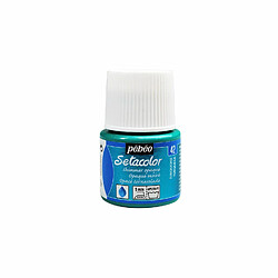 Pebeo Peinture textile Setacolor opaque effet métallique - Turquoise - 45 ml