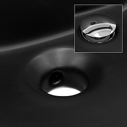 Avis ML DESIGN MODERN LIVING Lavabo en céramique noir mat vasque encastrer pour salle de bain 810x470x175 mm