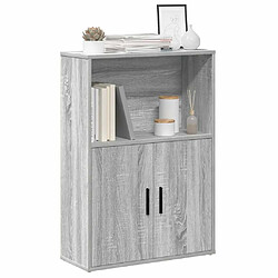 vidaXL Bibliothèque sonoma gris 60x24x85 cm bois d'ingénierie