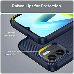 Avis Htdmobiles Coque pour Xiaomi Redmi A1 / A2 - housse etui silicone gel carbone + verre trempe - BLEU FONCE