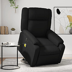 Maison Chic Fauteuil Relax pour salon, Fauteuil inclinable de massage électrique noir similicuir -GKD22154