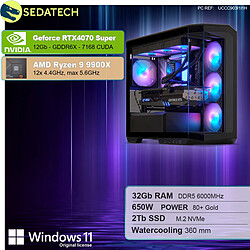 Sedatech PC Gamer Pro Large Vision • AMD Ryzen 9 9900X • RTX4070 Super • 32Go DDR5 • 2To SSD M.2 • Windows 11