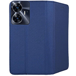 Acheter Htdmobiles Housse pour Realme C55 - etui coque pochette portefeuille + film ecran - BLEU MAGNET