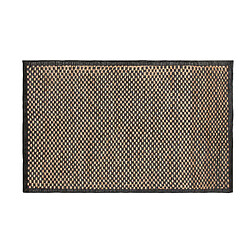 Acheter Beliani Tapis en cuir beige et noir 140 x 200 cm GERCE II