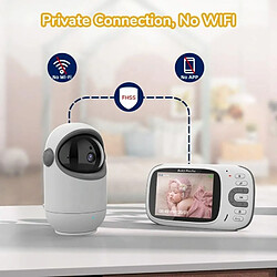 Acheter Babyphone Camera Sans Fil Écran 3.2 Pouces Vision Nocturne Température EU Plug YONIS