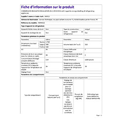 Avis Réfrigérateur 1 porte intégrable à glissière 54cm 316l - abn4322 - AMICA